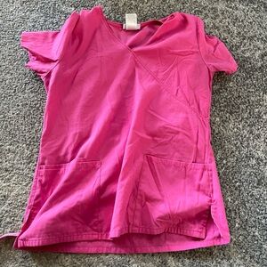 Pink scrub top
